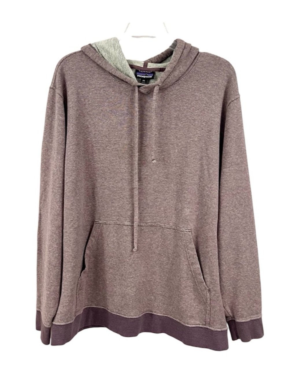 Patagonia Trail Harbor Hoody Striped Hooded Pullover Hemp Organic Cotton